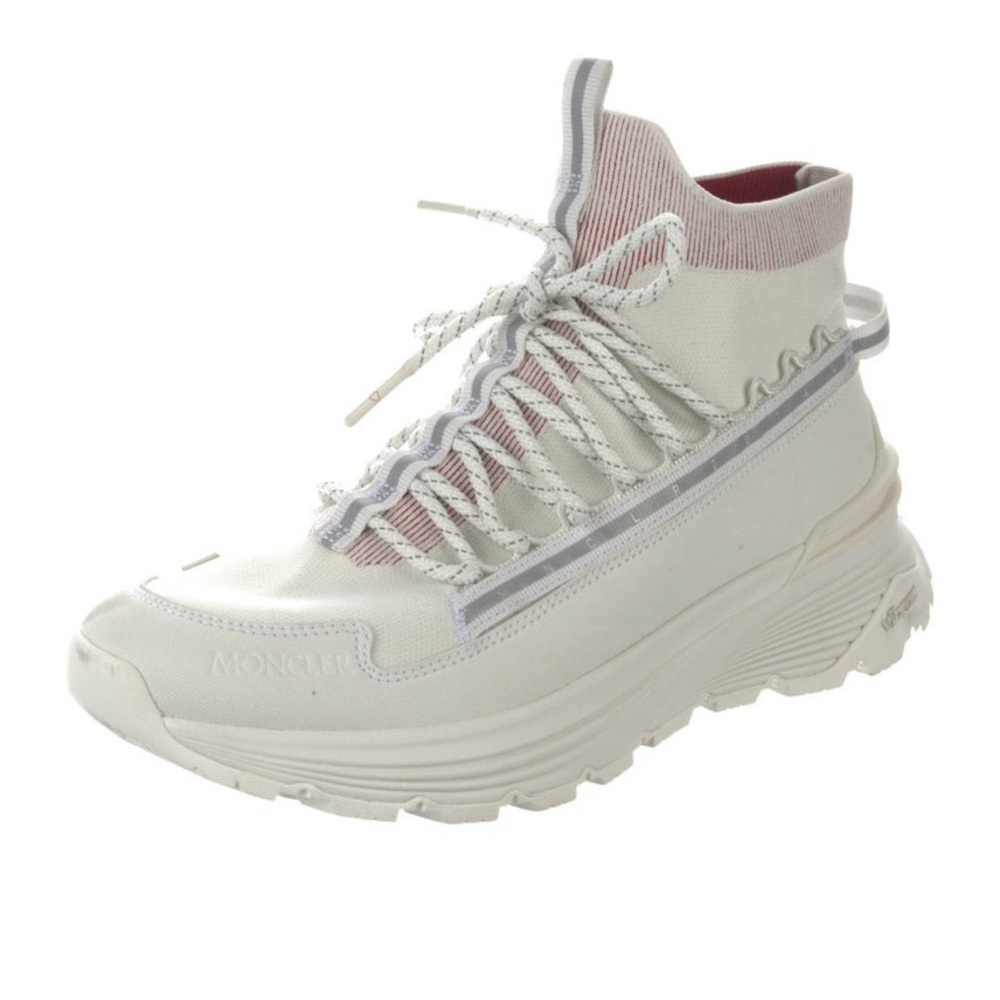 Moncler white with stripe sneakers size US 10 IT 41